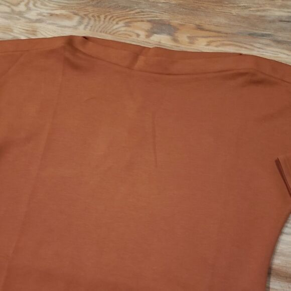 ForCynthia Boat Neck Dress Color Camel Size Medium - Picture 4 of 7